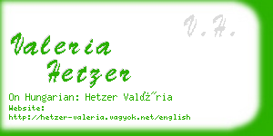 valeria hetzer business card